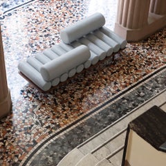 Tacchini Five to Nine Daybed and Sofa Vis-à-vis by Studiopepe - Grey leather