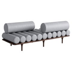 Tacchini Five to Nine Daybed and Sofa Vis-à-vis by Studiopepe - Grey leather