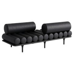 Tacchini Five to Nine Daybed with Vis-à-vis Backrests Studiopepe Black - Leather