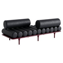 Tacchini Five to Nine Daybed with Vis-à-vis Backrests Studiopepe Red - Leather
