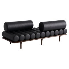 Tacchini Five to Nine Daybed with Vis-à-vis Backrests Studiopepe Leather - Brown