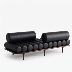 Tacchini Five to Nine Daybed with Vis-à-vis Backrests Studiopepe Leather - Brown