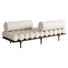 Divano letto e divano vis-à-vis Tacchini Five to Nine di Studiopepe in pelle - Choc
