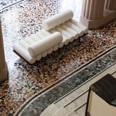 Divano letto e divano vis-à-vis Tacchini Five to Nine di Studiopepe in pelle - Choc