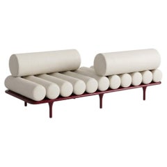 Tacchini Five to Nine Daybed and Sofa with Vis-à-vis by Studiopepe Leather - Red
