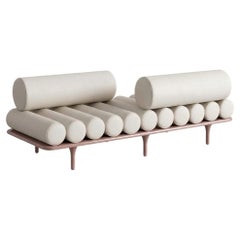 Tacchini "Five to Nine" Daybed and Sofa with Vis-à-vis Studiopepe Leather-Pink