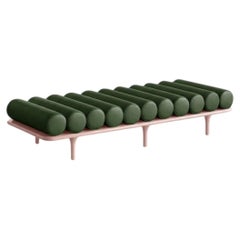 Tacchini "Five to Nine" Daybed - Bench by Studiopepe Leather Green - Pink Base
