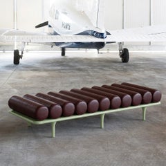 Tacchini "Five to Nine" Daybed - Bench by Studiopepe Leather Brown - Green Base