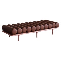 Tacchini "Five to Nine" Daybed - Bench by Studiopepe Leather Brown - Pink Base