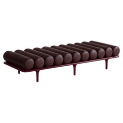Tacchini "Five to Nine" Daybed - Bench by Studiopepe Leather Brown - Red Base