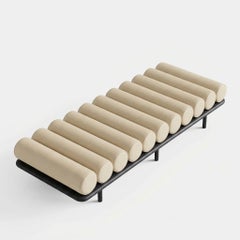 Tacchini "Five to Nine" Daybed - Bench by Studiopepe Leather Beige - Black Base