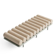 Tacchini "Five to Nine" Daybed - Bench by Studiopepe Leather Beige - Green Base