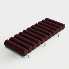 Divano letto Tacchini "Five to Nine" - Panca di Studiopepe, colore rosso - base verde