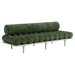 Tacchini Five to Nine Daybed - Bench - Sofa by Studiopepe Green Leather - Green