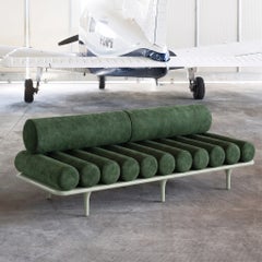Tacchini Five to Nine Daybed - Bench - Sofa by Studiopepe Green Leather - Green
