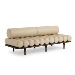 Tacchini Five to Nine Daybed - Bench - Sofa by Studiopepe Beige Leather - Brown