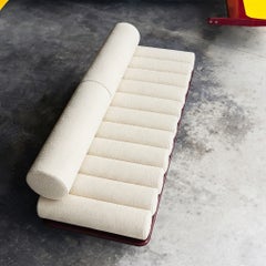 Tacchini Five to Nine Daybed - Bench - Sofa by Studiopepe Loren Fabric - Red