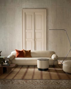 Canapé « Sesann » de Gianfranco Frattini pour Tacchini, en cuir et métal chromé, années 1970