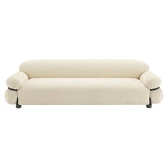 Gianfranco Frattini for Tacchini "Sesann" Italian Sofa in Loren fabric / Black