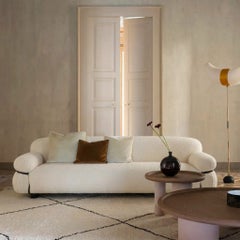 Gianfranco Frattini for Tacchini "Sesann" Italian Sofa in Loren fabric / Black