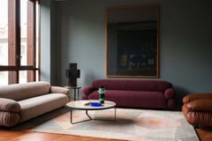 Gianfranco Frattini for Tacchini "Sesann" Italian Luxury Sofa in Red / Black