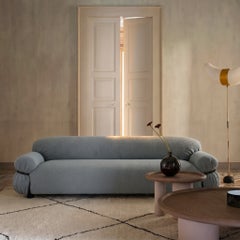 Gianfranco Frattini for Tacchini "Sesann" Italian Luxury Sofa in Grey / Black