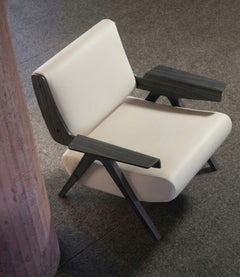 Lina Armchair — Gianfranco Frattini for Tacchini - Luxury leather Armchair Grey