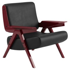 Lina Armchair — Gianfranco Frattini for Tacchini - Leather Armchair - Red