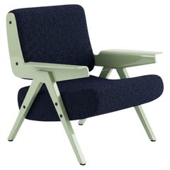 Fauteuil Lina — Gianfranco Frattini pour Tacchini - Fauteuil en tissu bleu - Vert
