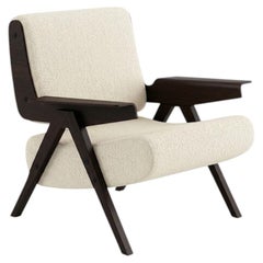 Lina Armchair — Gianfranco Frattini for Tacchini - White fabric Armchair - Grey