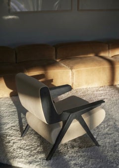 Lina Armchair — Gianfranco Frattini for Tacchini - White fabric Armchair - Grey