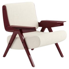 Fauteuil Lina — Gianfranco Frattini pour Tacchini - Fauteuil en tissu blanc - Rouge