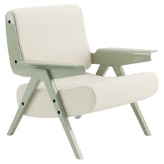 Fauteuil Lina — Gianfranco Frattini pour Tacchini - Fauteuil en tissu blanc - Vert