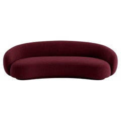 Sofá curvo de lujo italiano «Julep» de Jonas Wagell para Tacchini, en tela roja