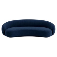 Jonas Wagell for Tacchini "Julep" Italian Luxury Curved Sofa in Blue fabric