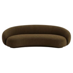 Jonas Wagell for Tacchini "Julep" Italian Luxury Curved Sofa in Brown fabric