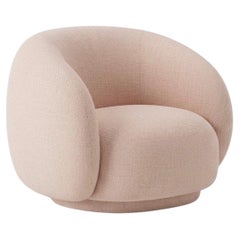 Jonas Wagell for Tacchini "Julep" Italian Luxury Curved Armchair - Pink fabric