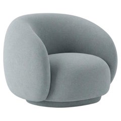 Jonas Wagell for Tacchini "Julep" Italian Luxury Curved Armchair - Sky fabric