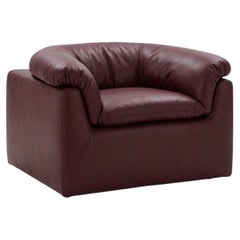 Luxury Italian Armchair Tacchini Butter by Faye Toogood - Red leather