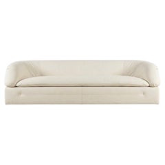 Luxury Italian Sofa 3 seaters Tacchini Butter by Faye Toogood - White leather