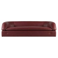 Luxury Italian Sofa 3 seaters Tacchini Butter by Faye Toogood - Red leather