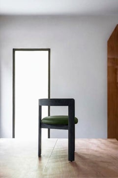 Green Leather Chair Tacchini Pigreco by Tobia Scarpa (Anthracite and Leather)