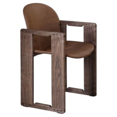 Chaise de luxe « Canaletta » en noyer avec accoudoirs, collection « Tacchini Dialogo » de Tobia Scarpa