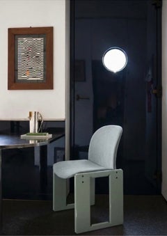 Silla de lujo azul cielo brillante «Tacchini Dialogo», diseñada por Tobia Scarpa