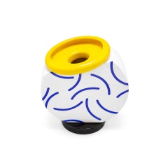 Martine Bedin "Cucumber" Postmodern Ceramic Vase for Memphis Milano