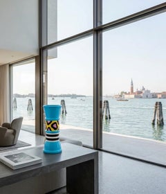 Nathalie Du Pasquier "Carrot" Postmodern Ceramic Vase for Memphis Milano