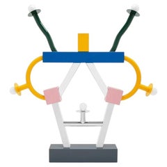 Memphis Milano "Ashoka" Sculptural Painted Metal Table Lamp by Ettore Sottsass