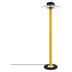 Memphis Milano Postmodern "King's" Dimmable Yellow Floor Lamp by Ettore Sottsass