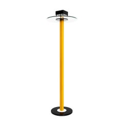 Memphis Milano Postmodern "King's" Dimmable Yellow Floor Lamp by Ettore Sottsass