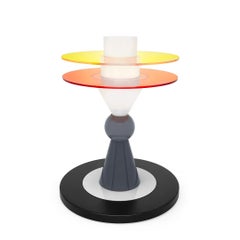 Memphis Milano "Bay" Metal and glass Table Lamp / Desk lamp by Ettore Sottsass